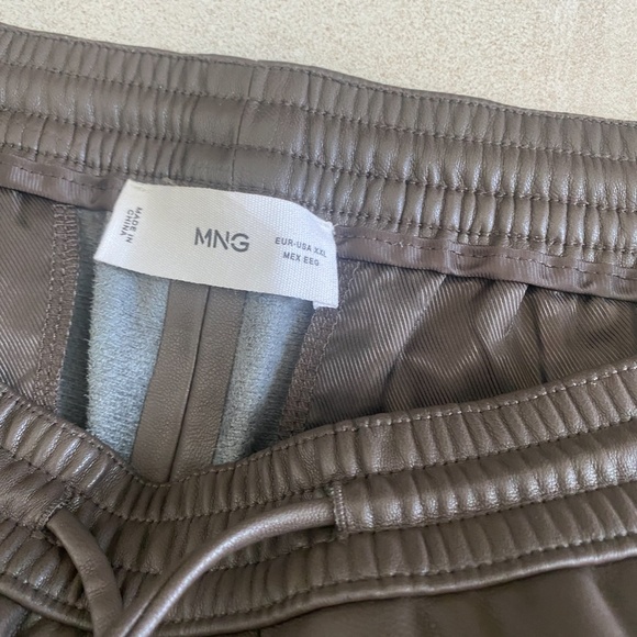 MANGO new leather pants size xxl in beautiful brown-grey colour - Picture 4 of 4